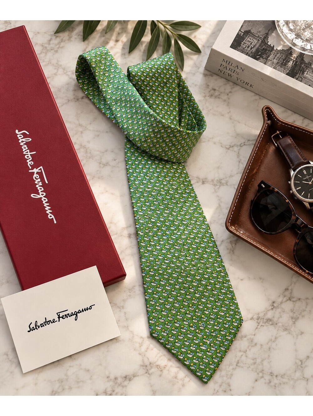 Salvatore Ferragamo Silk Tie - Baby Chicks